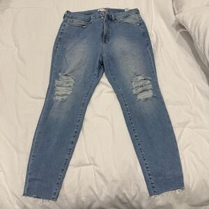 Distressed Blue Women's Jeans